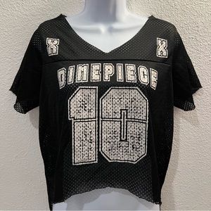 mesh jersey top